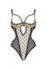 Эротическое боди Passion MARINA BODY, L/XL, beige, с открытыми чашками