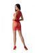 Мини-платье с вертикальным узором Passion BS097 One Size, red, плетение по бокам