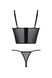 Комплект Passion KERRIA SET black, XXL/XXXL сетка+кружево, бюстье и стринги