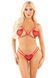 Комплект Leg Avenue Open Cup Bra and Pearl String One Size, Red