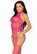 Мереживний бодістокінг з відкритим доступом Leg Avenue High neck lace bodystocking One size Raspberr