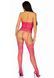 Мереживний бодістокінг з відкритим доступом Leg Avenue High neck lace bodystocking One size Raspberr
