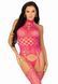 Мереживний бодістокінг з відкритим доступом Leg Avenue High neck lace bodystocking One size Raspberr