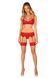 Комплект Obsessive Ingridia 3-pcs set XL/2XL, красный, бюстгальтер, стринги, пояс
