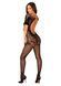 Сетчатый бодистокинг с цветочным рисунком Obsessive Bodystocking F238 S/M/L, black, с доступом, имит