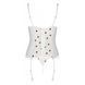 Корсет с подвязками, стринги Passion LOVELIA CORSET L/XL, white