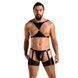 Комплект эротического мужского белья Passion 047 SET JOHN XXL/XXXL Black, трусы, портупея