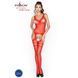 Бодистокинг Passion BS038 red, комбинезон, имитация чулок и пояса