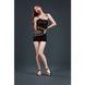 Мінісукня на одне плече Moonlight Model 12 XS-L Black, вертикальна бахрома