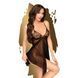 Бэби-долл с ажурным браллетом и высоким разрезом Penthouse - Sweet Beast Black L/XL