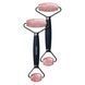 Ролер-масажер для обличчя та тіла з рожевим кварцом GESKE SmartAppGuided Rose Quartz Face & Body Roller 5in1 black
