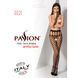Эротические колготки-бодистокинг Passion S021 black, в крупную сетку с высоким пояском