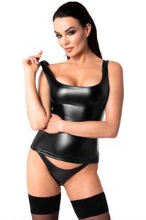 Топ Noir Handmade F346 Powerwetlook top - L