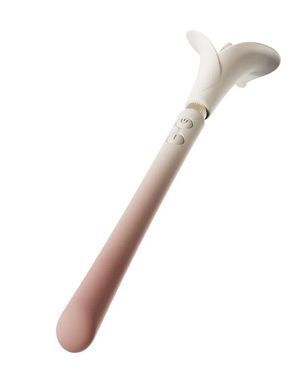Роскошный вибромассажер Zalo &ndash; Calla Blossom Pink, двусторонний, 2 мотора