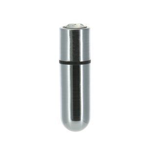 Вибропуля PowerBullet First-Class Bullet 2.5&Prime; with Key Chain Pouch, Silver, 9 режимов вибрации