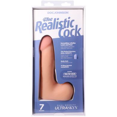 Фаллоимитатор Doc Johnson The Realistic Cock ULTRASKYN - 7 Inch with Balls Vanilla