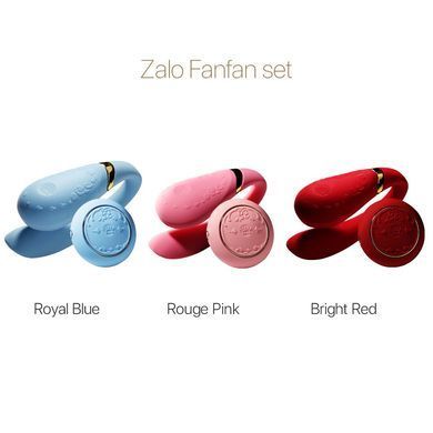 Смартвибратор для пар Zalo &mdash; Fanfan set Rouge Pink, пульт ДУ