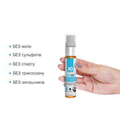 Очищающий спрей JO NATURALOVE &mdash; ORGANIC (30 мл) без сульфатов, триклозана и спирта