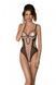 Эротическое боди Passion MARINA BODY, S/M, beige, с открытыми чашками