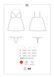 Сатиновый пеньюар с кружевом Obsessive 810-BAB-2 babydoll & thong L/XL, белый, пеньюар, танга