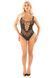 Боди Leg Avenue Rhinestone Net and Lace Bodysuit One Size, Black