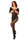 Сетчатый бодистокинг с имитацией подвязок Obsessive Bodystocking G329 S/M/L, black, с доступом