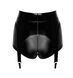 Шортики Noir Handmade F325 Glam, S, black, винил, высокая талия, крепления для чулок, с доступом