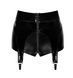 Шортики Noir Handmade F325 Glam, S, black, винил, высокая талия, крепления для чулок, с доступом