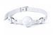 Кляп силиконовый Feral Feelings Silicon Ball Gag White/White, белый ремень, белый шарик