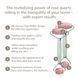 Ролер-масажер для обличчя та тіла з рожевим кварцом GESKE SmartAppGuided Rose Quartz Face & Body Roller 5in1 green