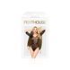 Боди Penthouse Midnight Visit XL Black, глубокая горловина, вырез на спине, рукава