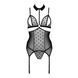 Корсет с открытой грудью Passion DOMINICA CORSET S/M black, пажи для чулок, стринги