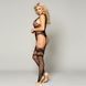 Сетчатый бодистокинг с имитацией чулок "Анна" Black One Size