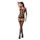 Бодистокинг Passion BS067 black, комбинезон, имитация чулок и топа на бретелях