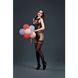Бодистокинг с доступом Moonlight Model 14 XS-L Black, рисунок боди и чулок на подвязках
