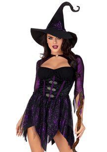Костюм ведьмы Leg Avenue Mystical Witch S, платье, шляпа