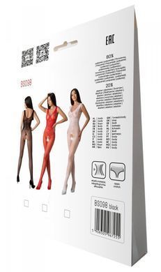 Бодистокинг с крыльями Passion BS098 One Size, black, средняя сетка, открытый доступ