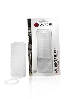 Насадка на член Dorcel Mr Reverse XL с кольцом для мошонки, стимулирующий рельеф