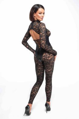 Комбинезон Noir Handmade F299 Enigma, M, кружево, длинный рукав, имитация корсета, доступ