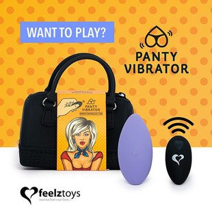 Вібратор в трусики FeelzToys Panty Vibrator Purple з пультом ДК, 6 режимів роботи, сумочка-чохол