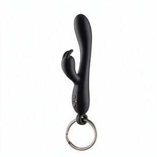 Брелок вибратор-кролик Diverty Sex Black
