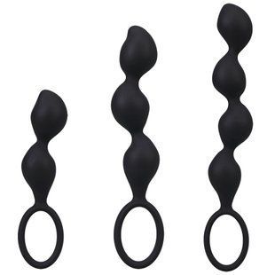 Набор анальных игрушек Doc Johnson Mood Naughty Contour Beads Trainer Set