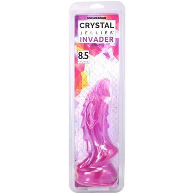 Фентезійний фалоімітатор Doc Johnson Crystal Jellies - Invader Dong 8.5 Inch - Purple