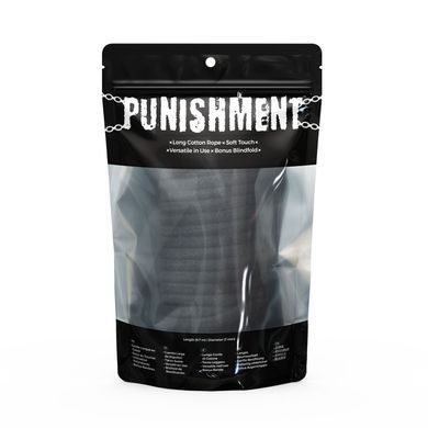 Веревка для шибари Punishment - Bondage Rope &ndash; Black