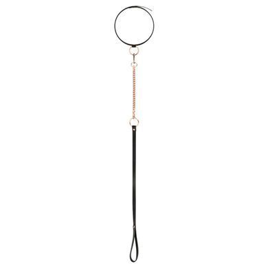 Ошейник с поводком Rosy Gold - Collar with Leash - Black