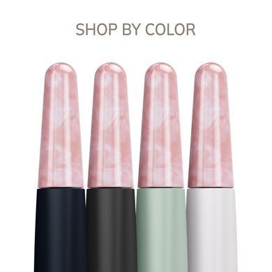 Ручка-масажер для обличчя з рожевим кварцом GESKE SmartAppGuided Rose Quartz & Depuffing Pen 6in1 gray