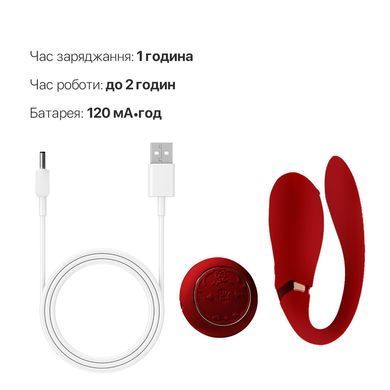 Смартвибратор для пар Zalo &mdash; Fanfan set Bright Red, пульт ДУ