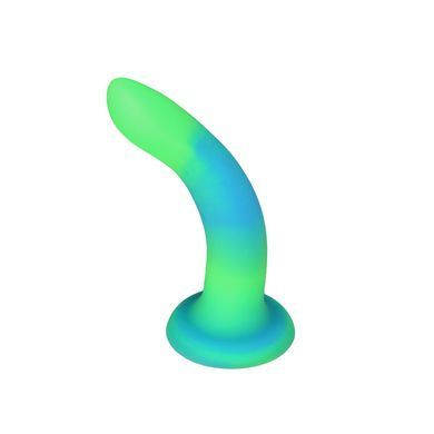 Светящийся в темноте фаллоимитатор ADDICTION Rave 8&Prime; Glow in the Dark Dildo Blue Green, 20,3 см