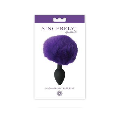 Анальная пробка Sportsheets - Midnight Silicone Bunny Plug