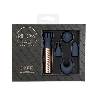 Вибромассажер Pillow Talk Secrets Desires 6-Piece Mini Massager Set - Navy